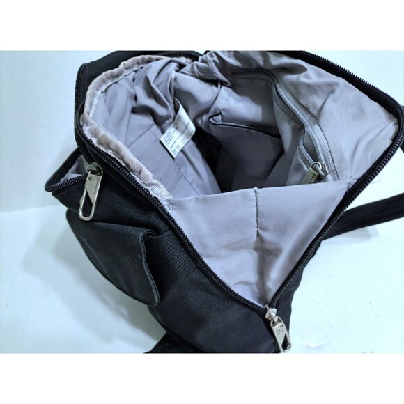 Travelon Classic Antitheft Crossbody Bag Black Messenger Carry On Pack Sling - Picture 5 of 10